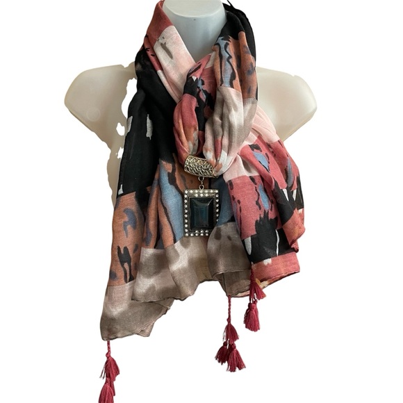 Pendant Scarf Ladies Scarf - Picture 2 of 16